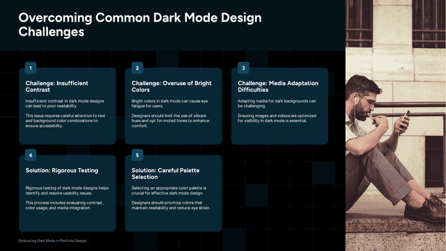 Dark Mode Portfolio template slide 12 preview