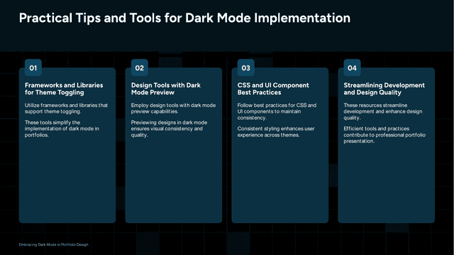 Dark Mode Portfolio template slide 13 preview