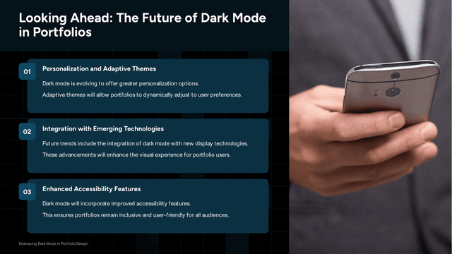 Dark Mode Portfolio template slide 14 preview