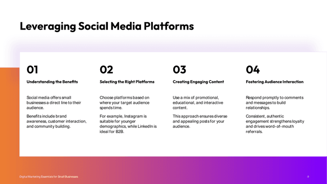 Digital Marketing Strategy for Small Businesses template slide 8 preview
