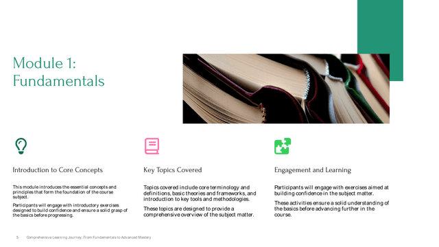 Educational Course Slides template slide 5 preview