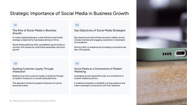 Social Media Strategy template slide 3 preview