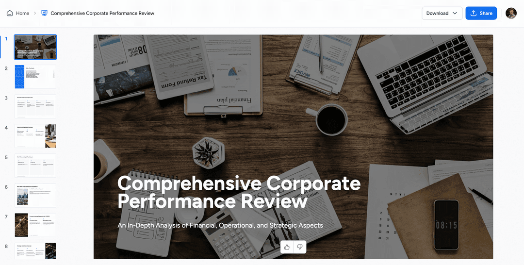 Presentation preview example