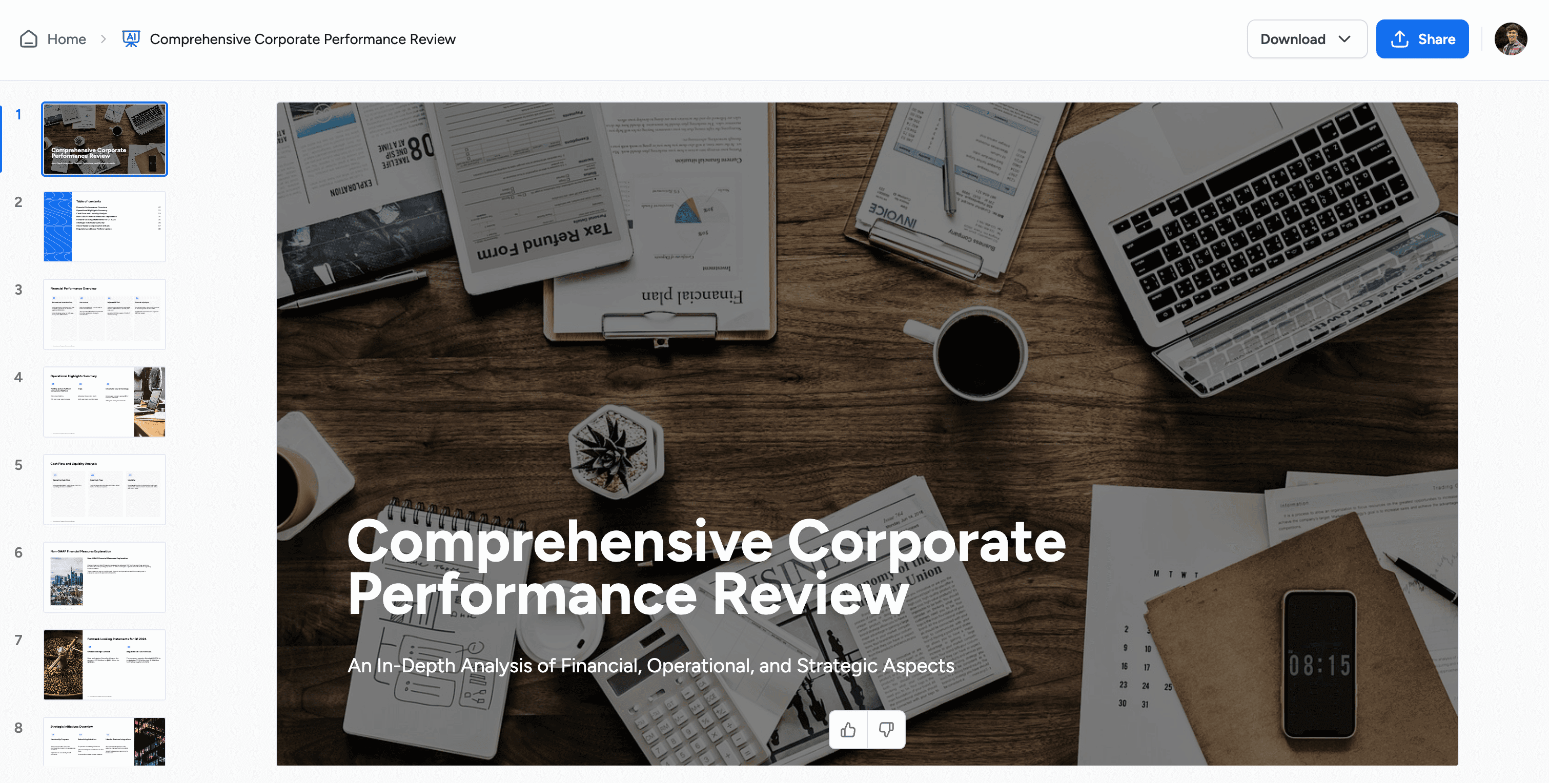 Presentation preview example