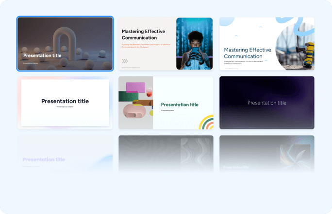 AI presentation generation interface