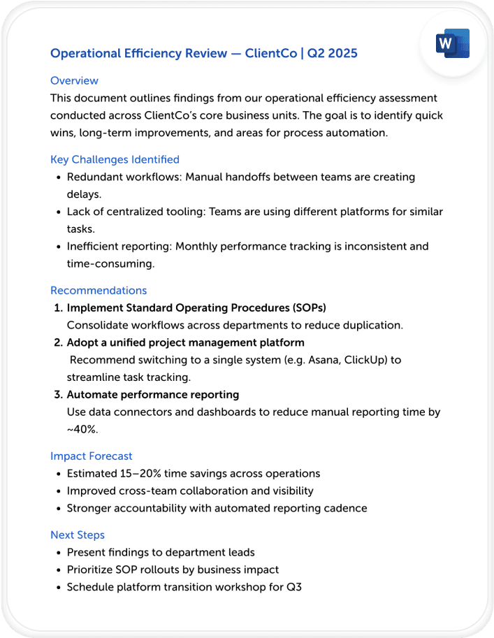 word doc interface