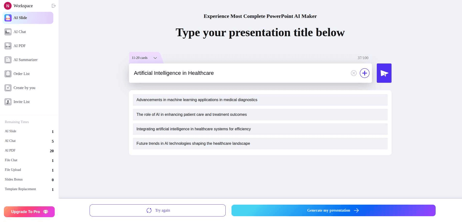 Presentation Generation