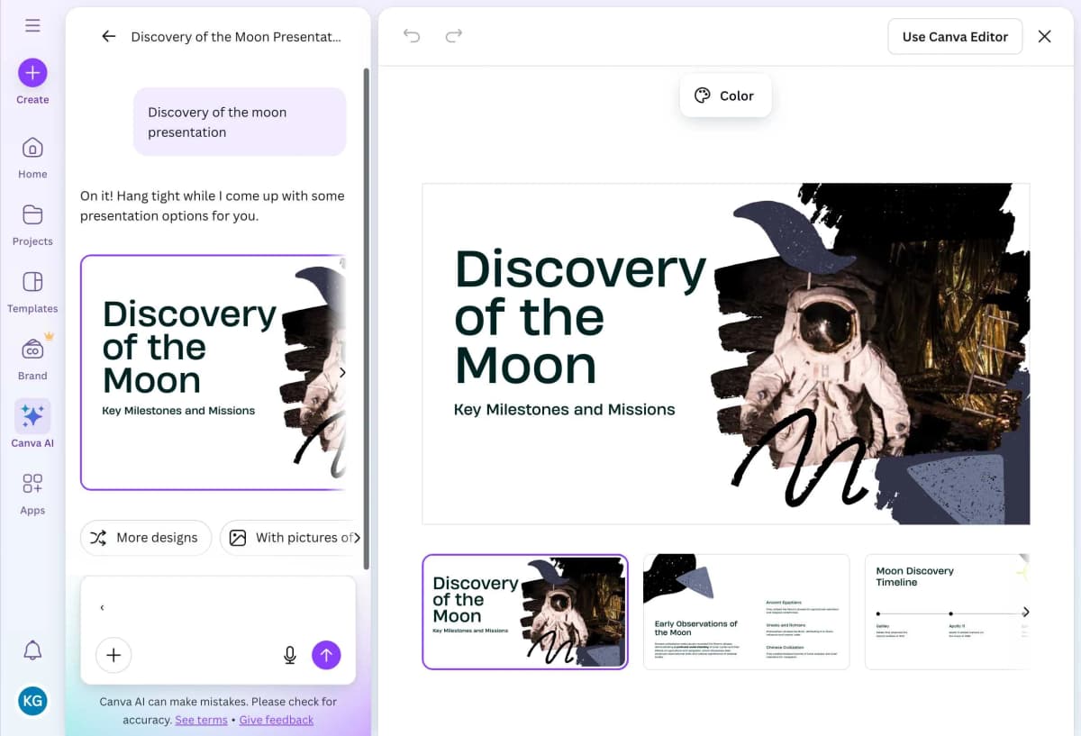 Canva Slide Preview Panel
