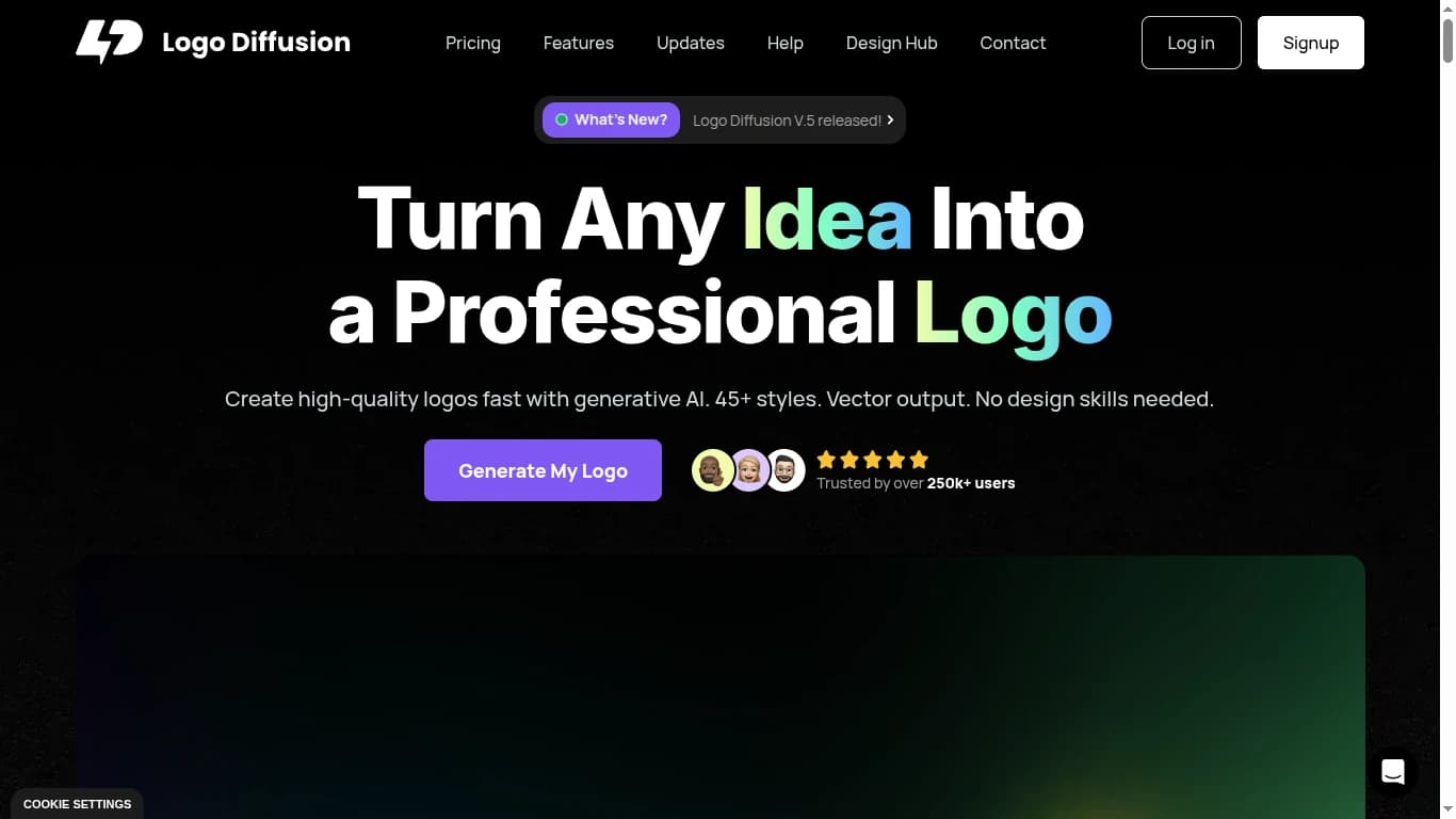 LogoDiffusion Homepage Interface