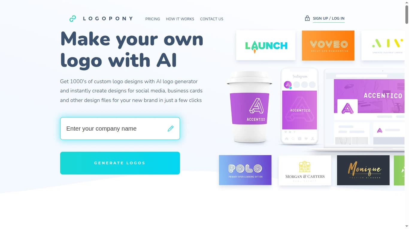 LogoPony Homepage Interface