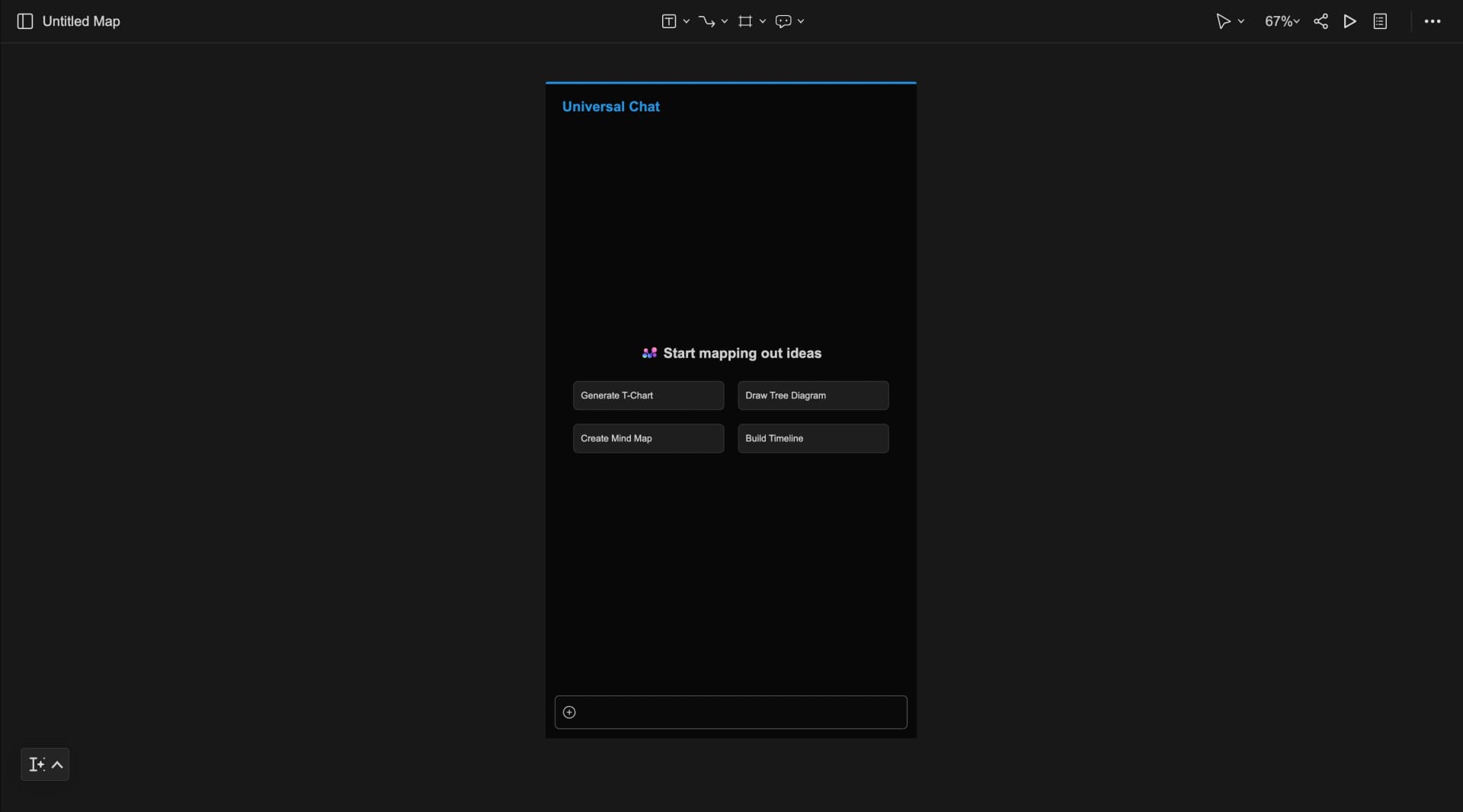 MyMap.AI main interface with options