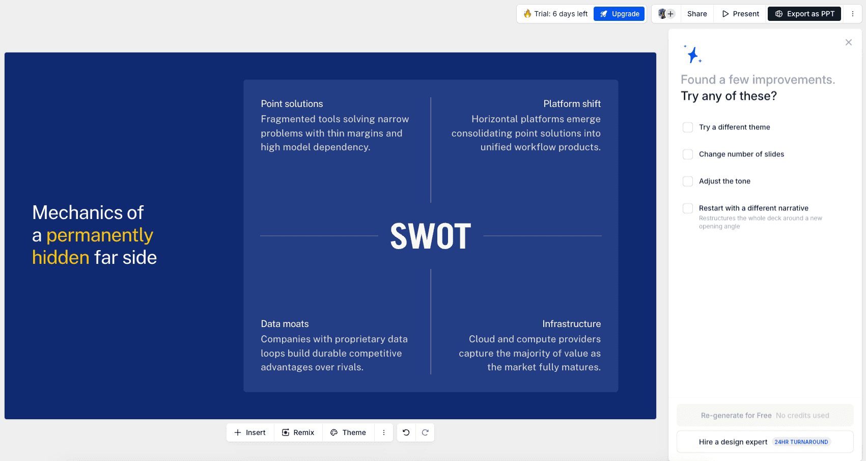 Presentations.AI editor interface