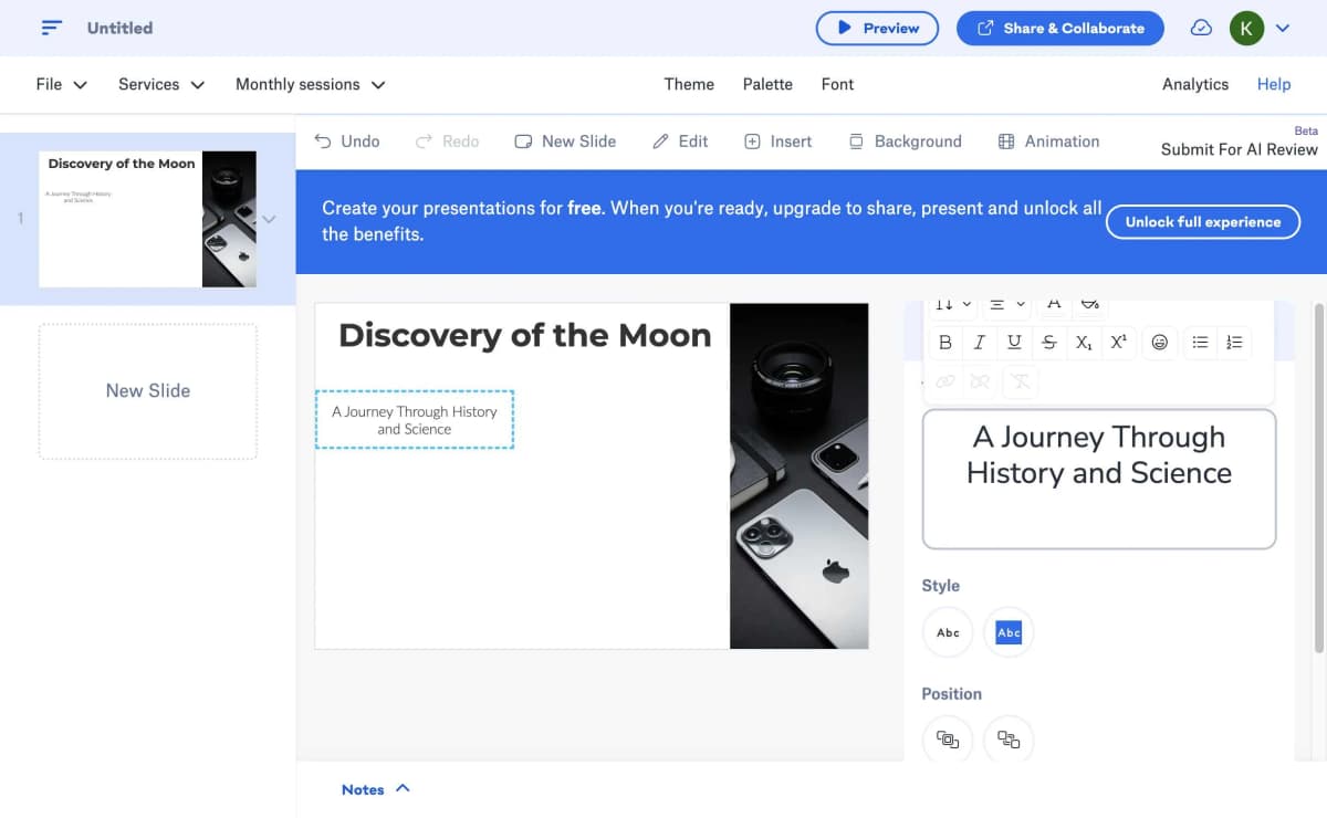 SlideBean Manual Content Creation