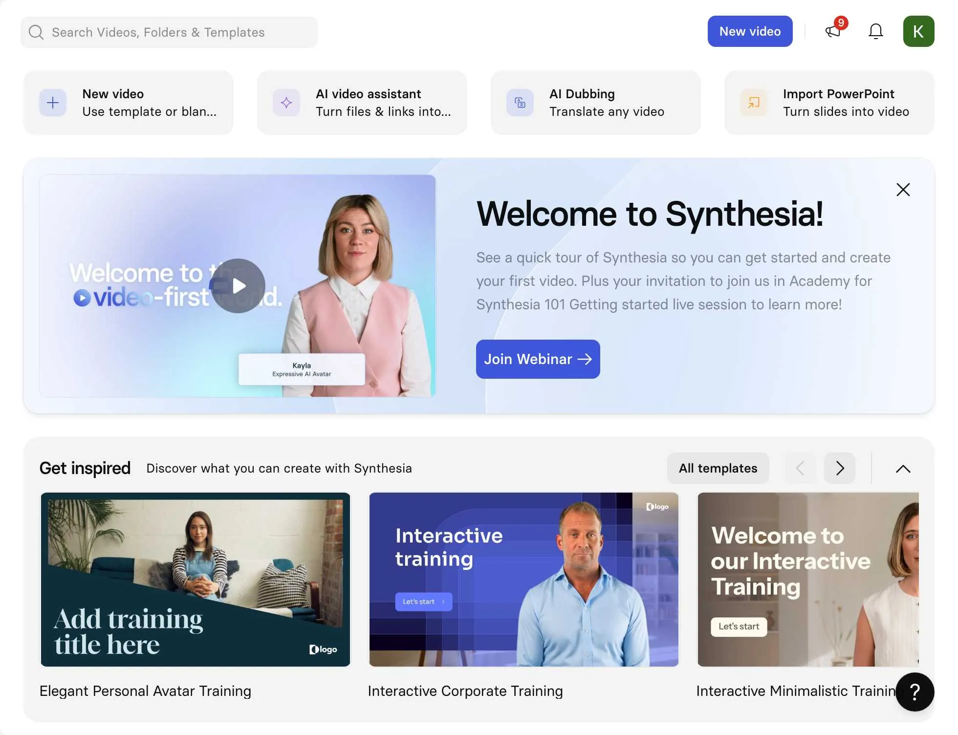 Synthesia Dashboard