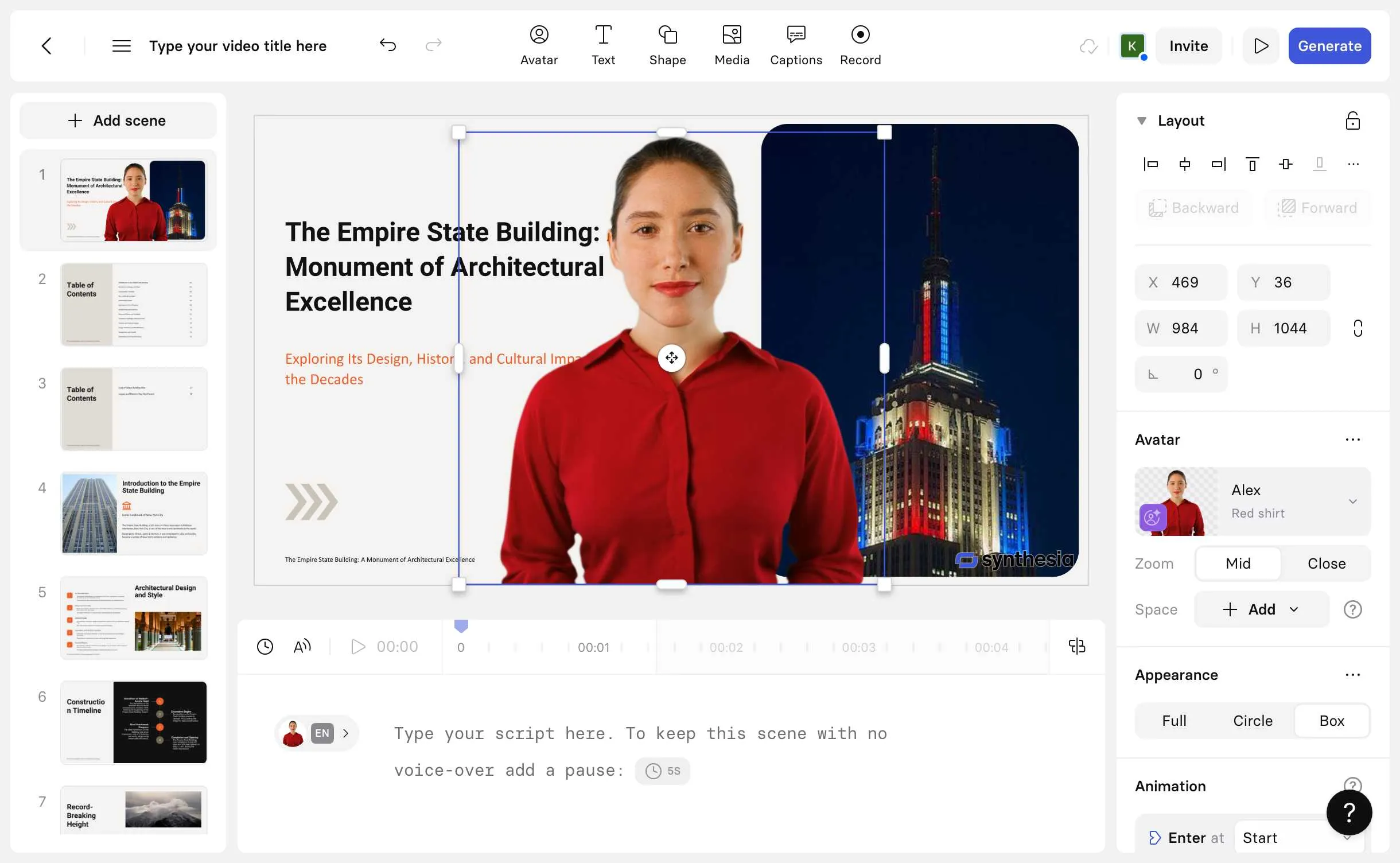 Synthesia Video Editor