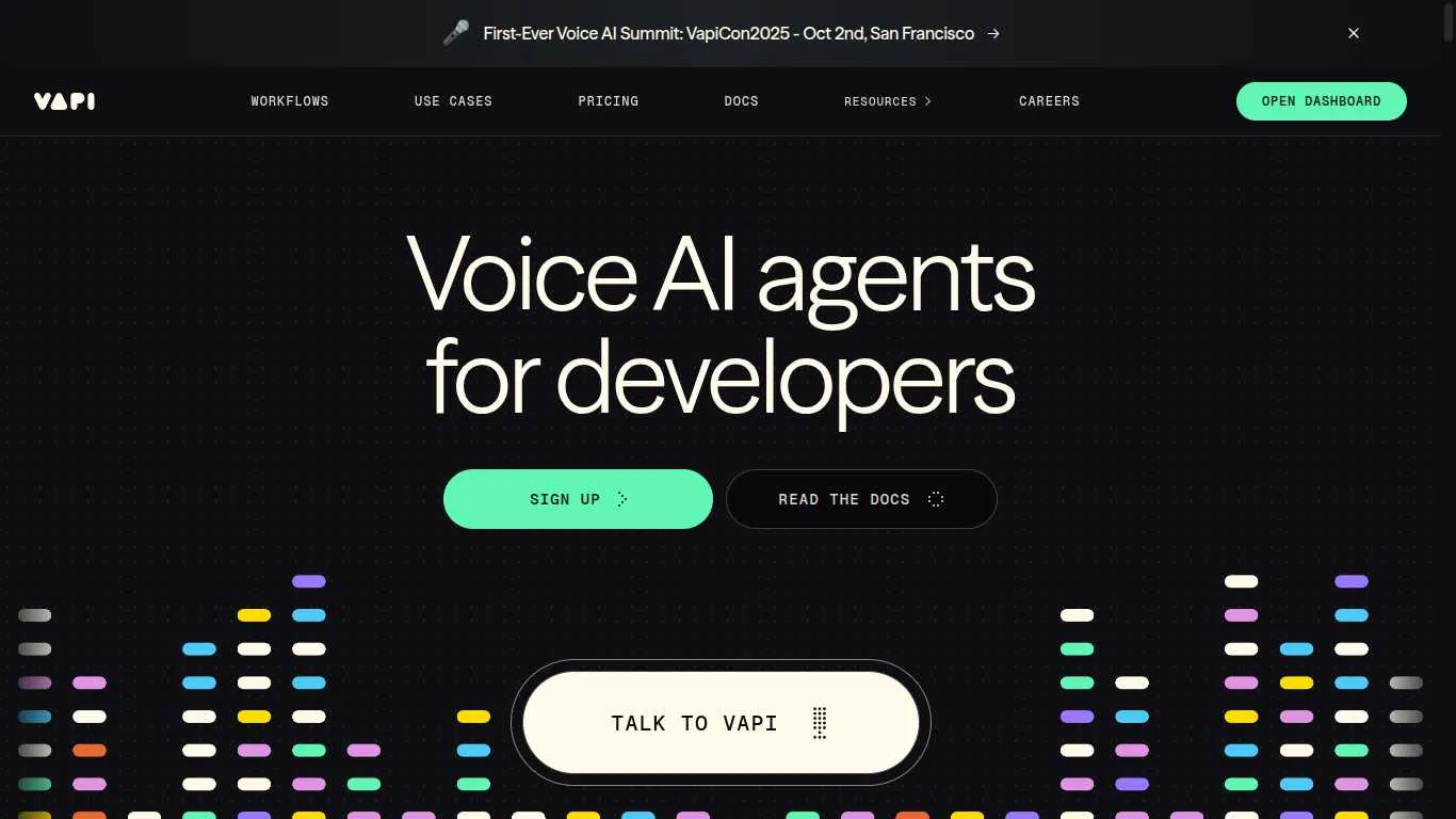 Vapi.ai Main Landing Page