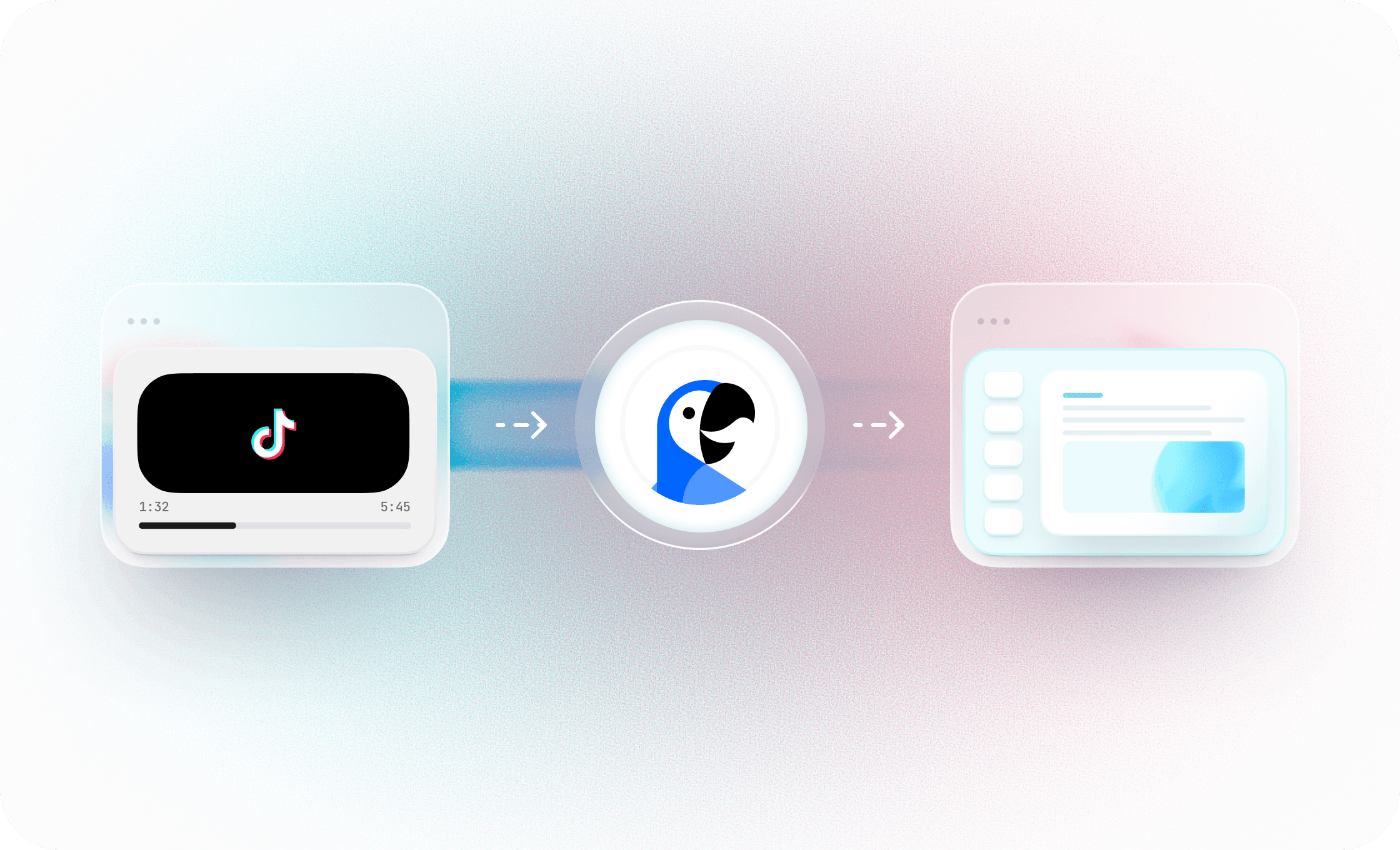 Fast and automatic conversion from TikTok to presentation