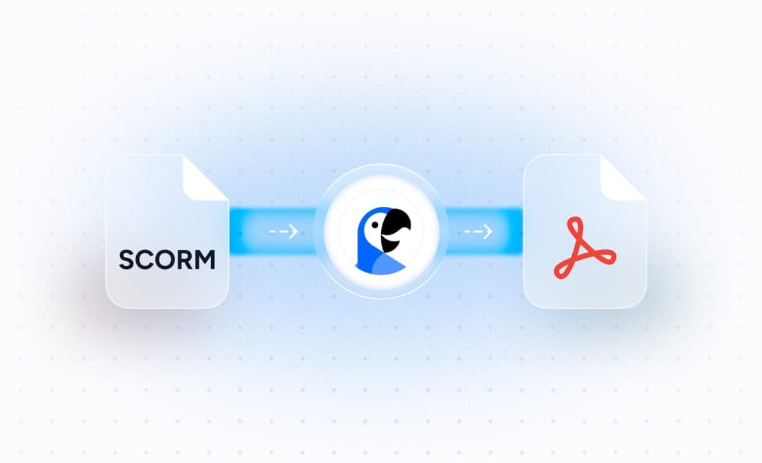 SCORM to PDF conversion interface