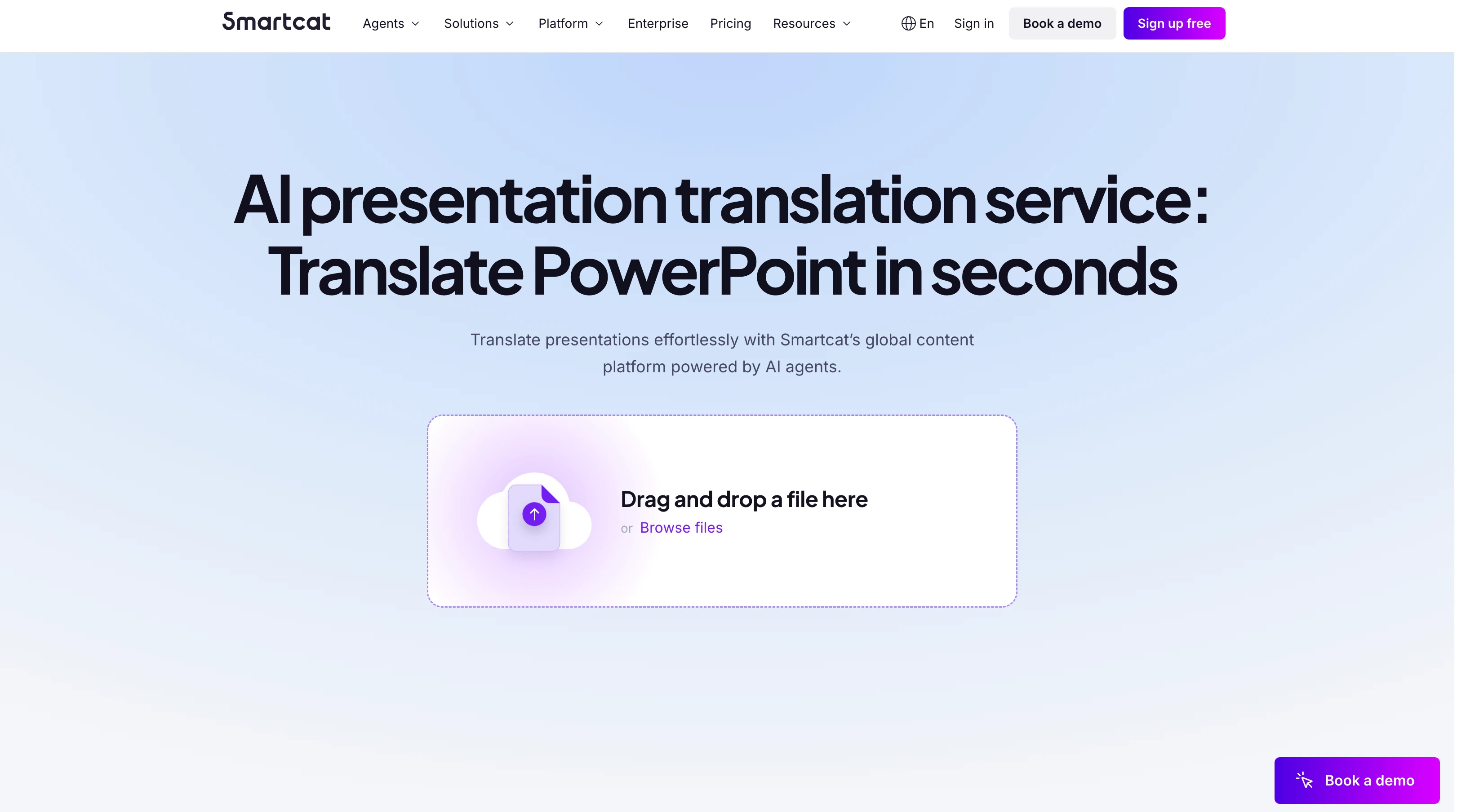 Smartcat AI PowerPoint Translator