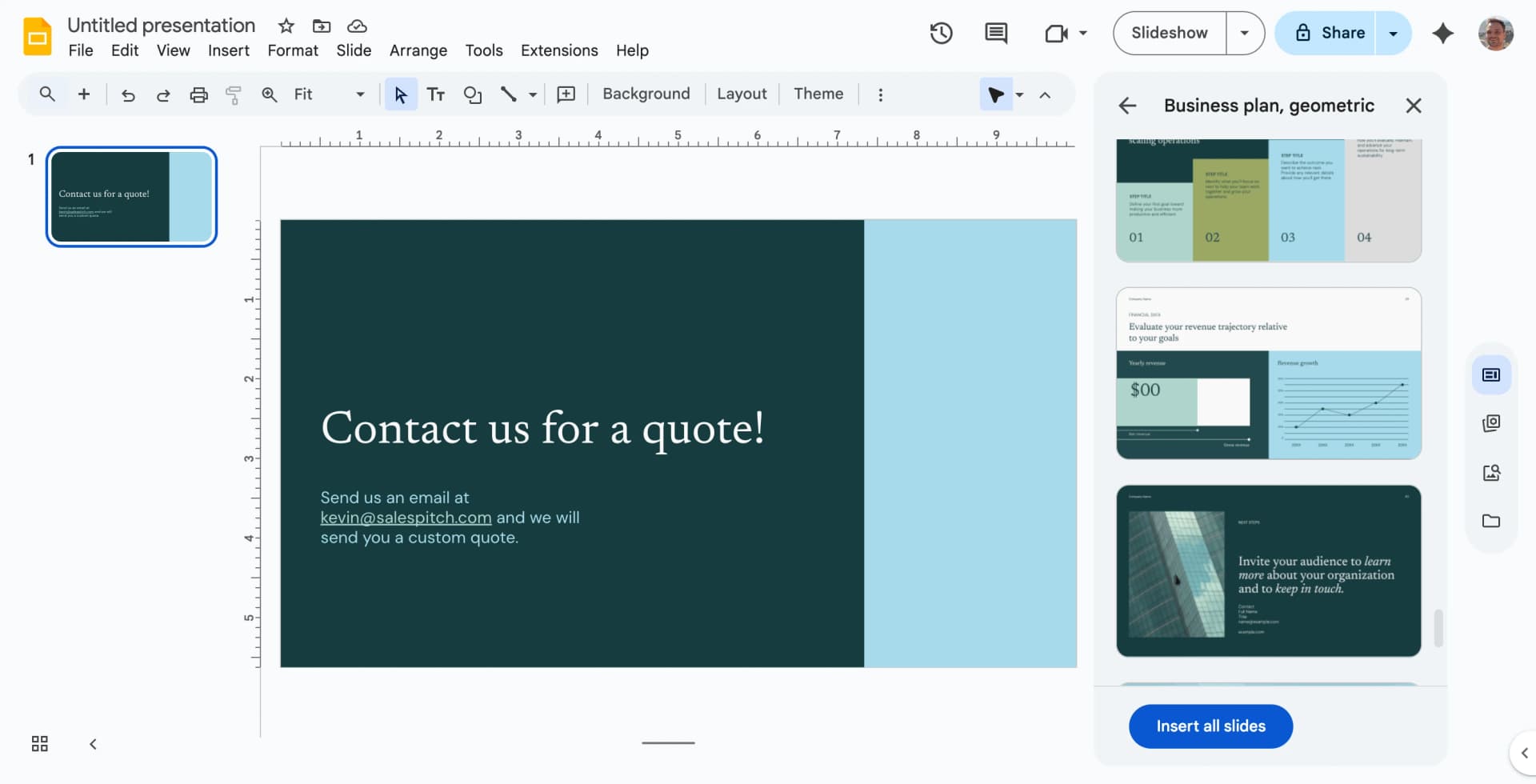 Example of a slide with a clear, compelling call-to-action that drives audience behavior
