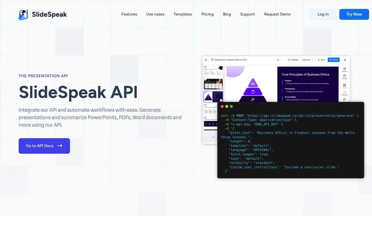 SlideSpeak API Pricing and Features