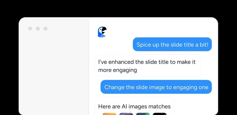 Asking the SlideSpeak AI assistant to rewrite a slide