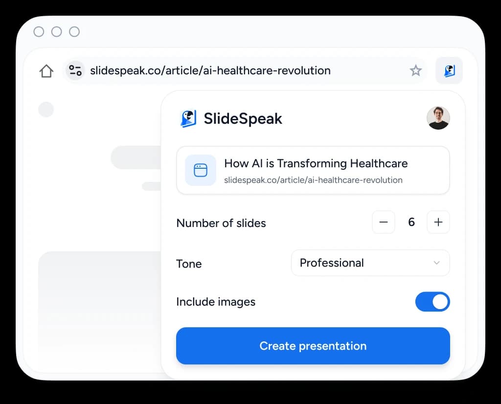 SlideSpeak Chrome Extension