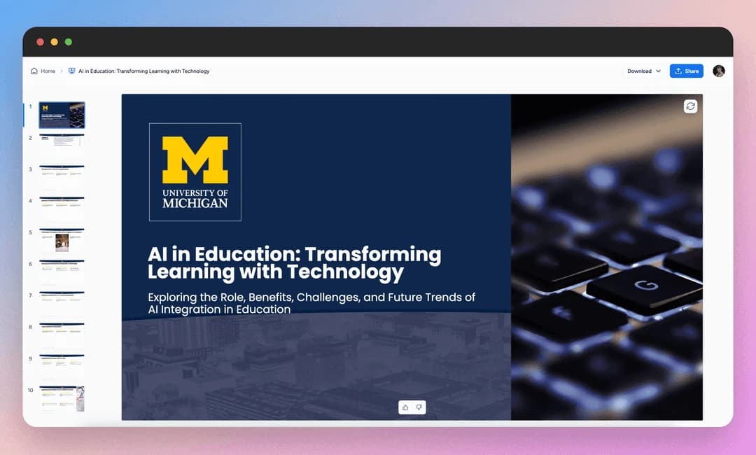 SlideSpeak University Template