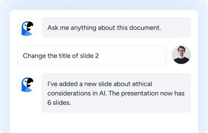 Edit the presentation