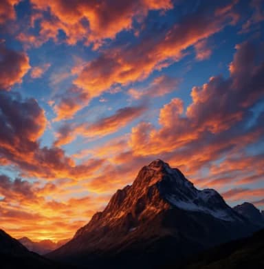 Mountain sky landscape