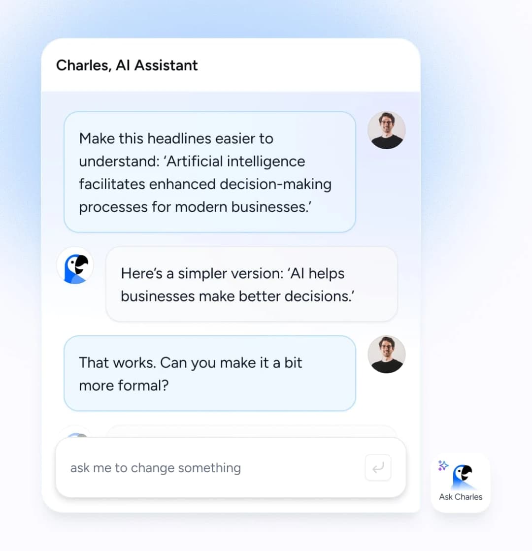 AI assistant to refine presentations