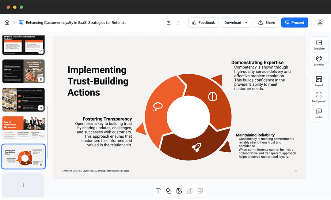 powerpoint generation interface