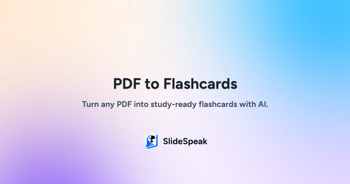 Create Flashcards from PDF - Free Online Tool