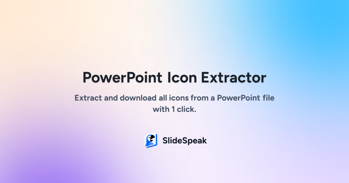 Extract Icons from PowerPoint - SlideSpeak