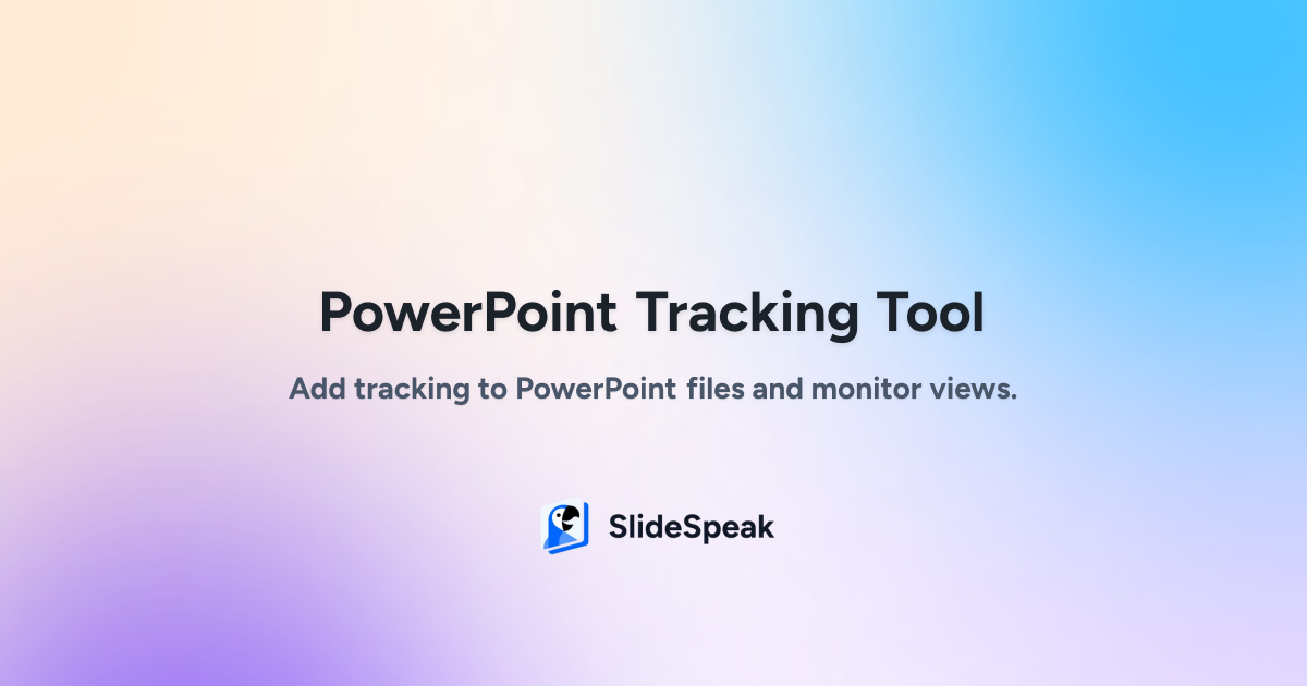 Add Tracking to PowerPoint File - SlideSpeak