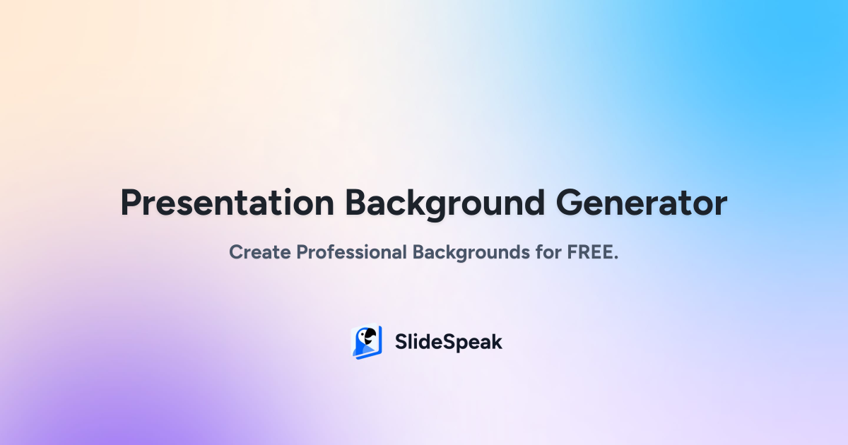 Presentation Background Generator - SlideSpeak