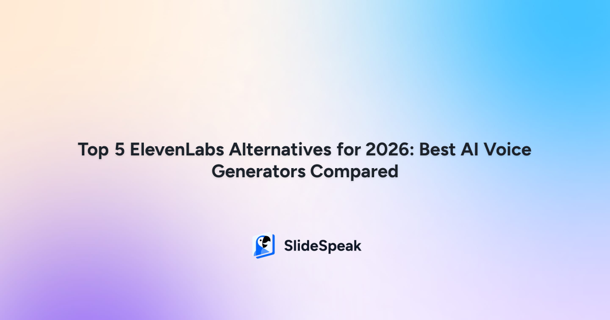 Top 5 ElevenLabs Alternatives for 2026: Best AI Voice Generators Compared