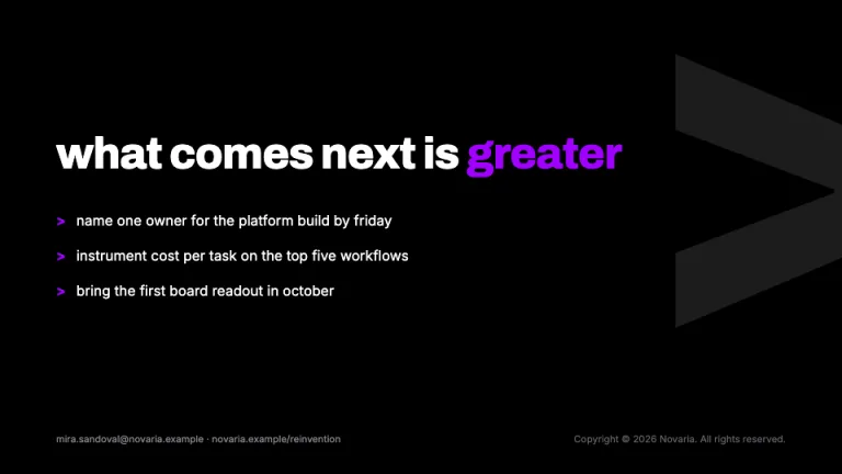 Accenture Style Closing call to action slide