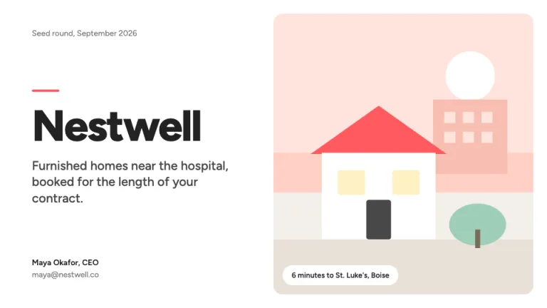 Airbnb Pitch Deck Title slide