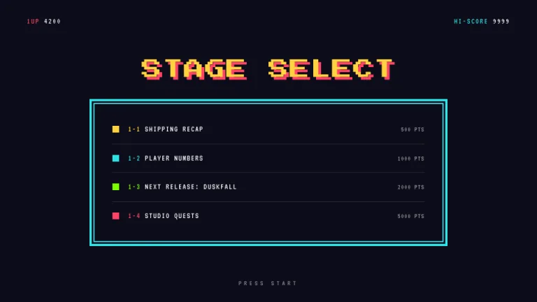 Arcade Agenda slide