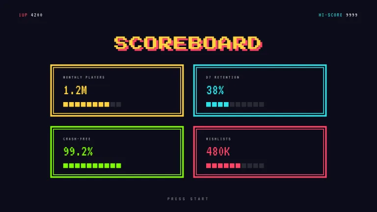 Arcade Key metrics slide