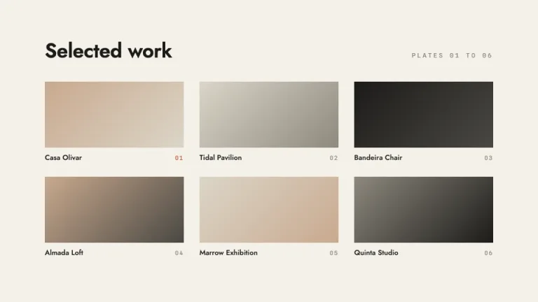Atelier Selected work slide