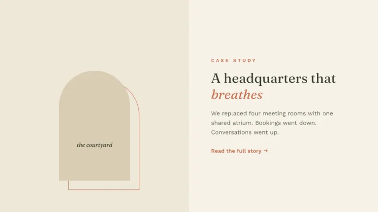 Atrium Image + text slide