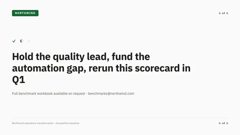 Benchmark Closing slide