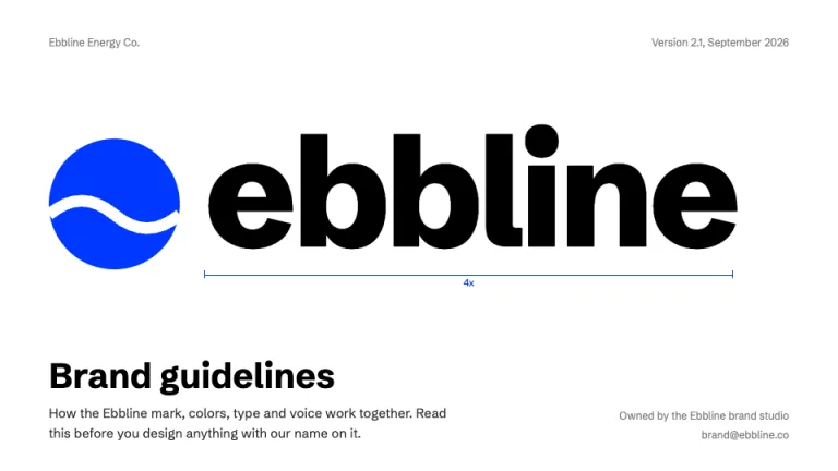 Brand Guidelines Cover slide