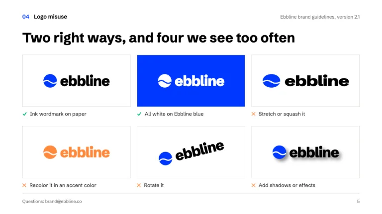 Brand Guidelines Do and don’t slide