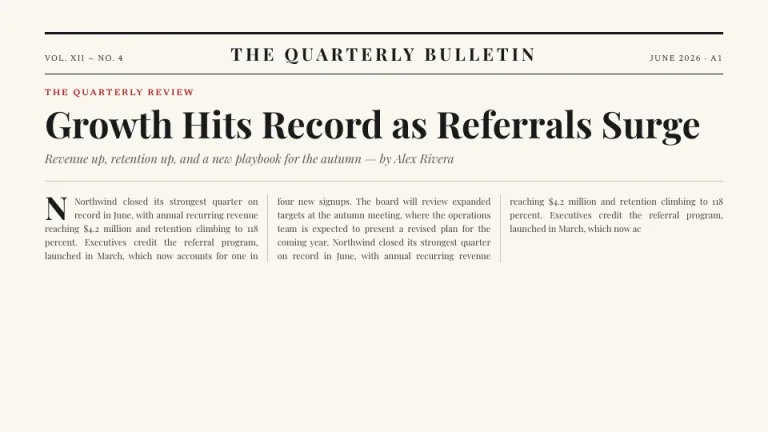 Broadsheet: Title slide