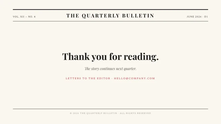 Broadsheet Closing slide