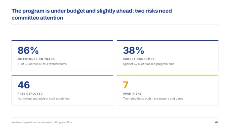 Chevron Key metrics slide