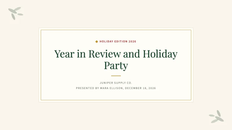 Christmas Title slide